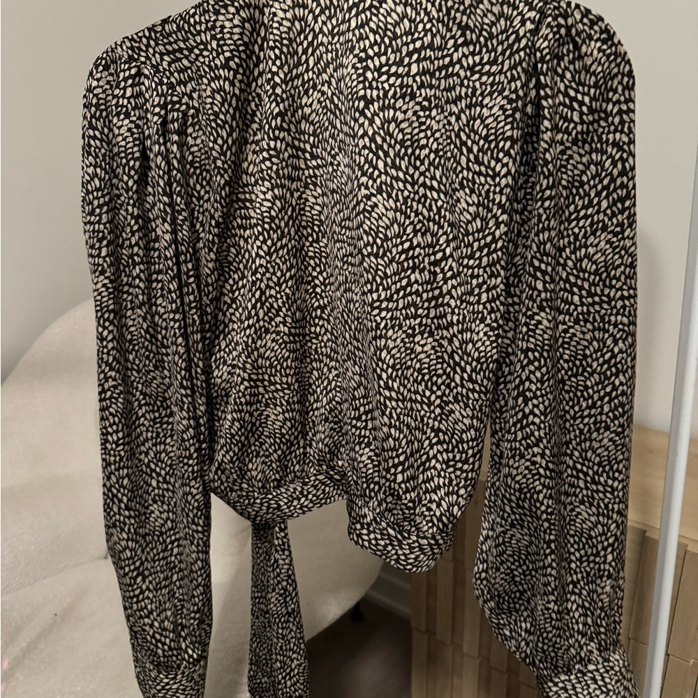 Elegant Black and White Women's Top